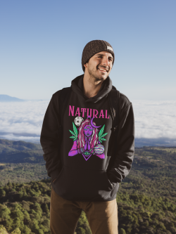 Cannabis universe Natural psychedelic shamanic design unisex Mikina Měsíc, Venuše