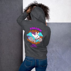 Trippy design Unisex Mikina, Follow the rabbit hole