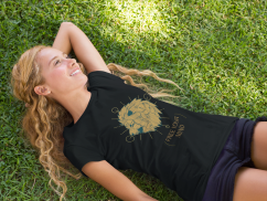 Lev spirituální zvíře tričko s citátem mysl