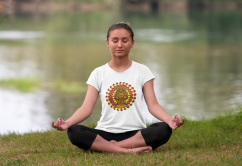 Sova spirituální zvíře tričko oranžová mandala