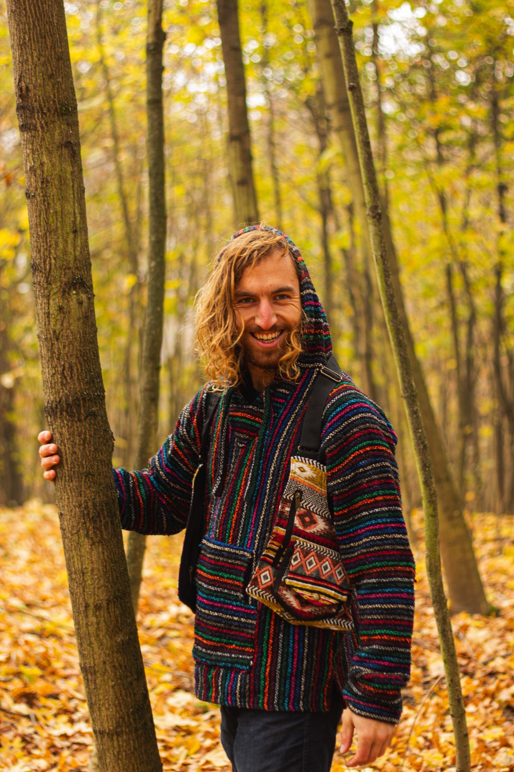 Bavlněná brašna na záda, tribal vzory