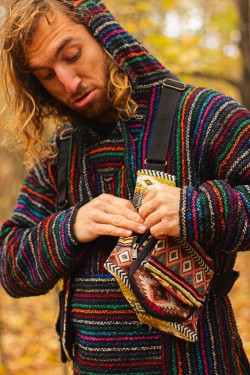 Bavlněná brašna na záda, tribal vzory