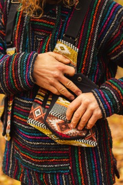 Bavlněná brašna na záda, tribal vzory